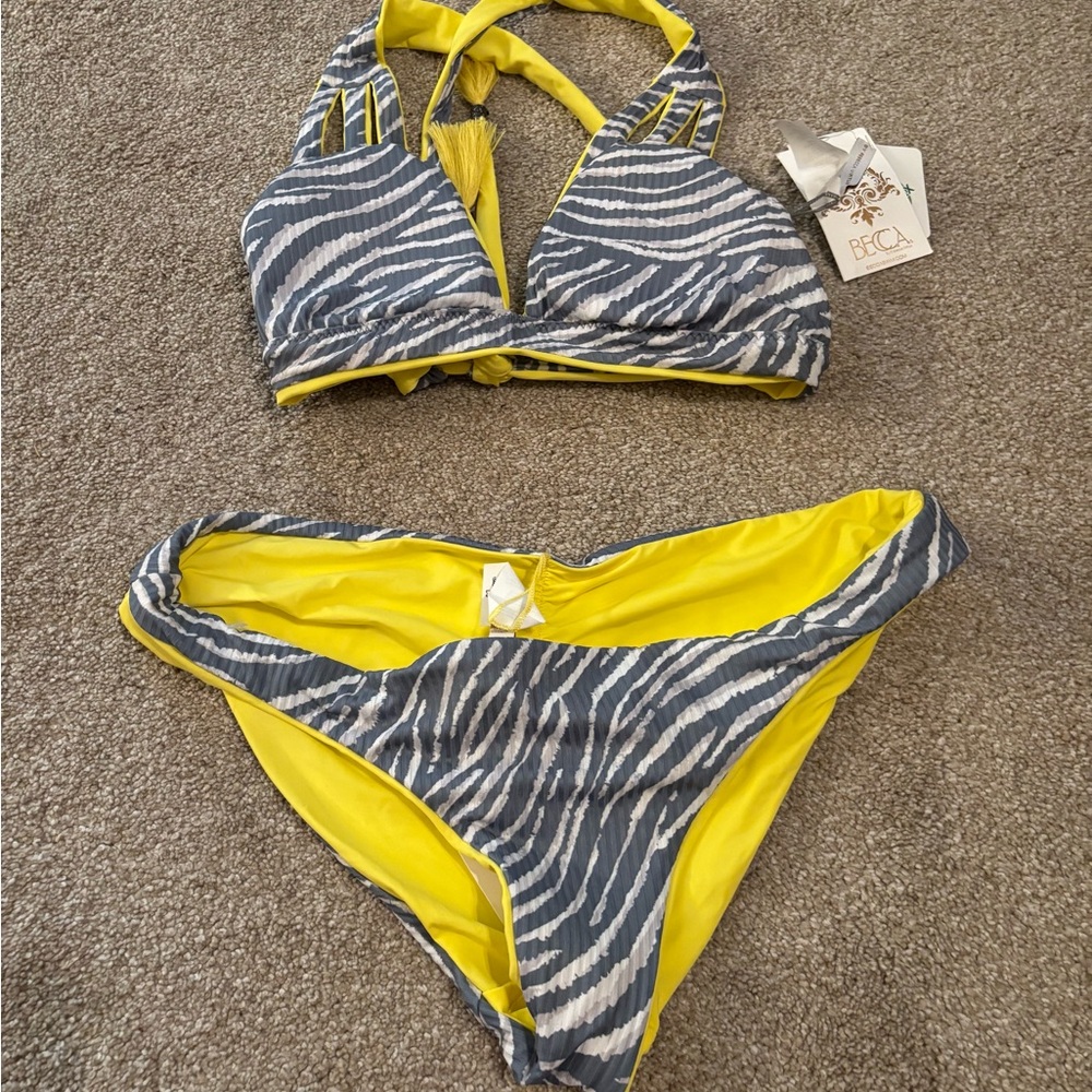 Becca Zebra Print Bikini Set